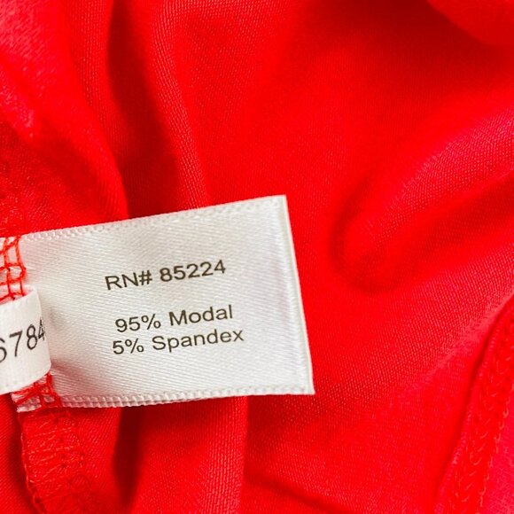 Boston Proper Womens Red Wide Scoop Neck Casual Elegance Stretch Knit Top Size M - Picture 5 of 10